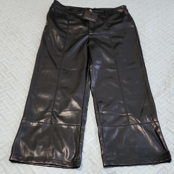 Marc New York Pants - Marc New York Black Faux Leather Pants
